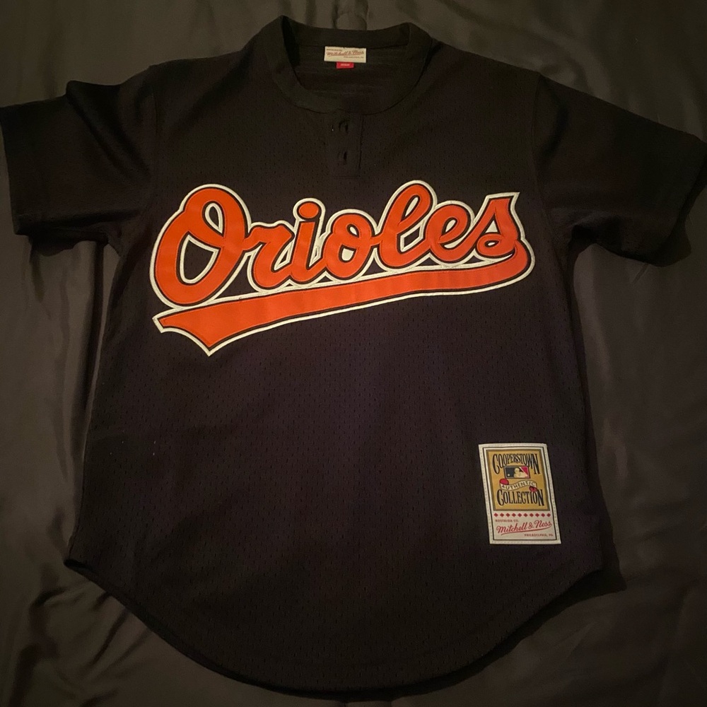 Mitchell and Ness Baltimore Orioles Cal Ripken Jr Batting Jersey